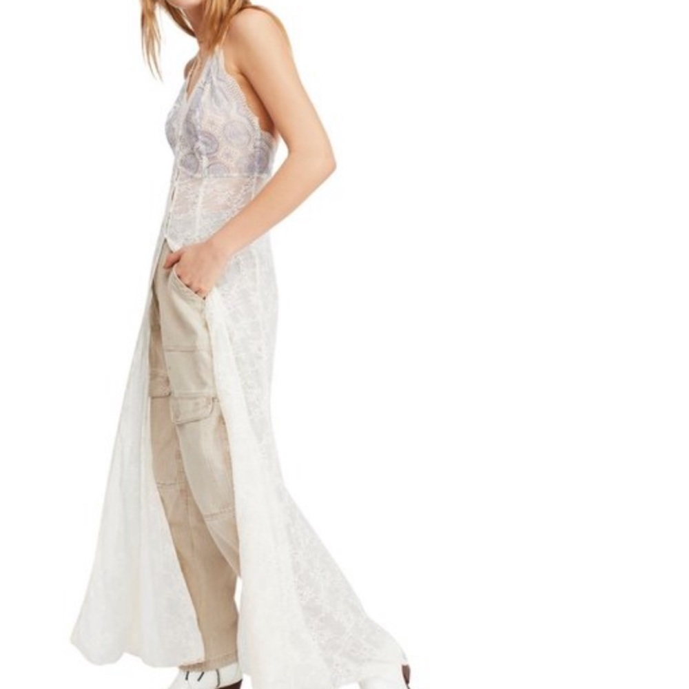 Free People Next to You lace button down dress - Picture 3 of 8